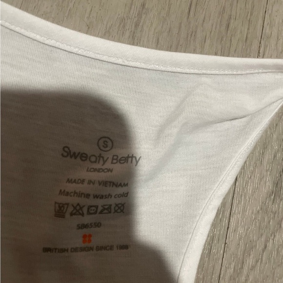 Sweaty Betty White Racerback Tank Top - Picture 2 of 3